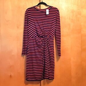 GAP Blue Orange Stripe Long Sleeved Dress